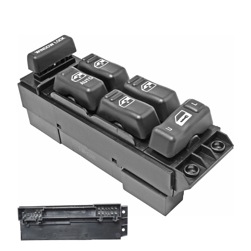 CONTROL ELECTRICO CV CHEYENNE/SILVERADO 99-02/SUBURBAN/TAHOE 00-02/PICK UP  GM SIERRA 99-02/YUKON 00-02  DE ELEVADOR 20 PINS 6 TECLAS NEGRO 12VCC MANIJAUTO    