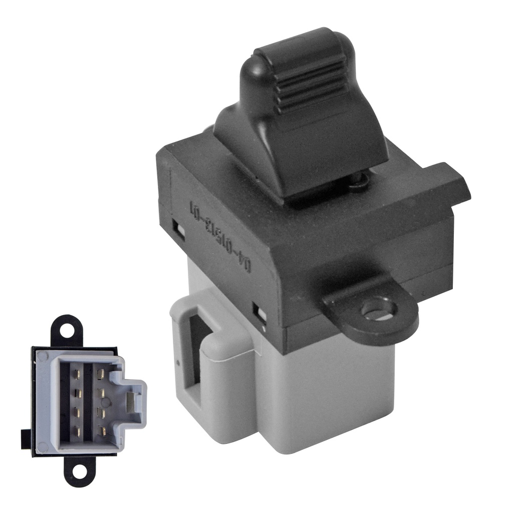 CONTROL ELECTRICO DG NEON 00-01  DE ELEVADOR 8 PINS 1 TECLA NEGRO BASE GRIS 12VCC MANIJAUTO    