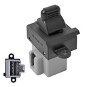 CONTROL ELECTRICO DG NEON 00-01  DE ELEVADOR 8 PINS 1 TECLA NEGRO BASE GRIS 12VCC MANIJAUTO    