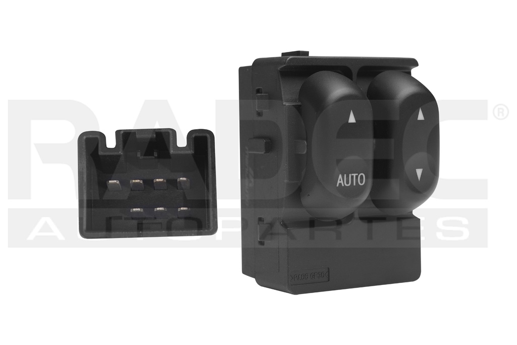 CONTROL CRISTAL FD F-150/F-250/LOBO 04-08 7 PINS 2 TECLAS NEGRO 12VCC CH