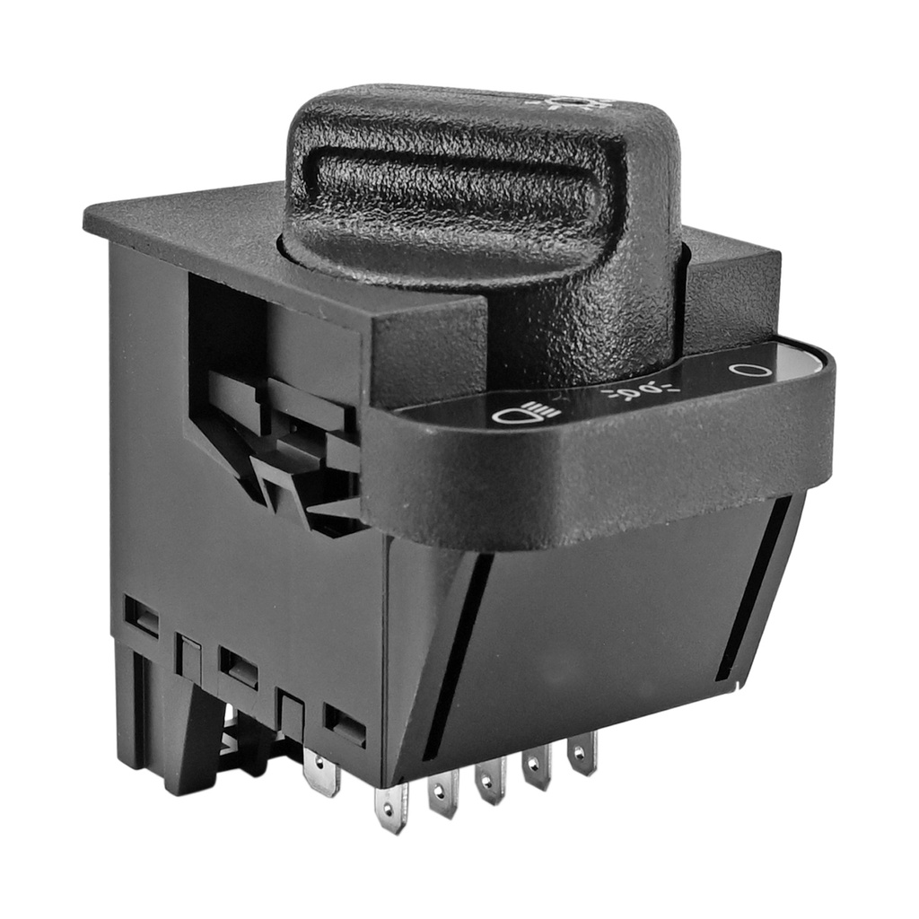 INTERRUPTOR LUZ DE FARO CV CHEVY JOY / POP / SWING / PICK UP 94-12  10 PINS SIN REGULADOR NEGRO 12VCC MANIJAUTO    