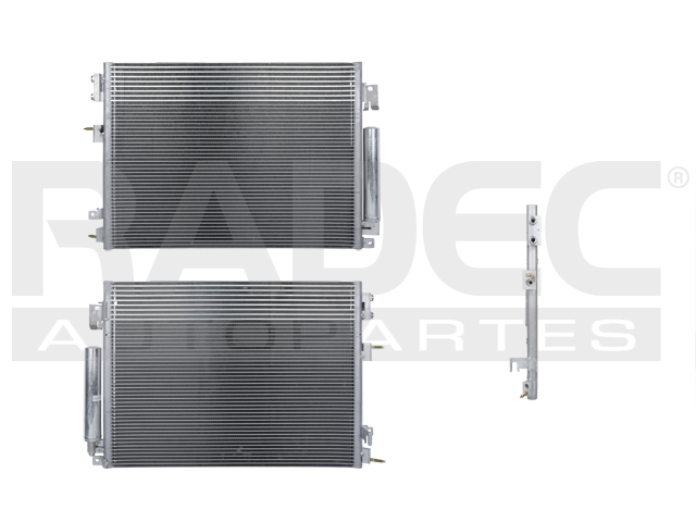 CONDENSADOR DE AIRE CR 300 11-21 V6 3.6/V8 5.7, 6.2, 6.4 LTS AUT/STD C/SECADOR C/ENFR DE ACEITE ALTA DENSIDAD 24 2/5X18 1/3X20MM ALUM SOLD POLAR