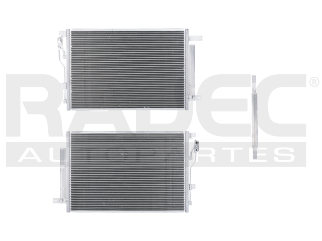 CONDENSADOR DE AIRE DG DART 13-16 L4 2.0/2.4 LTS AUT/STD C/SECADOR  24 13/16X17 3/8X16MM ALUM SOLD POLAR