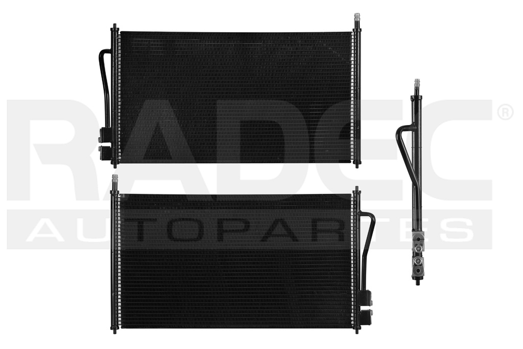 CONDENSADOR DE AIRE FD FOCUS 00-05 L4 2.0 LTS AUT/STD S/SECADOR  25 11/16X14 3/16X16MM ALUM SOLD
