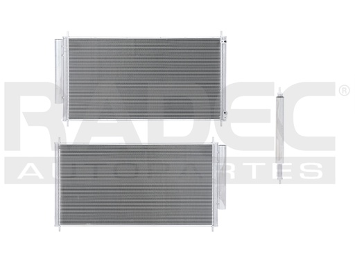 CONDENSADOR HD CIVIC 12-15 L4 1.8, 2.4 LTS AUT/STD C/SECADOR 26 1/6X13 4/5X16MM ALUM SOLD POLAR