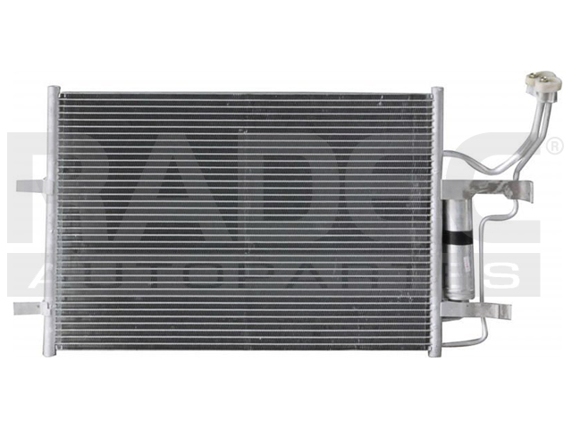 CONDENSADOR DE AIRE MZ 3 06-09 L4 2.0, 2.3 LTS AUT/STD C/SECADOR 22 3/4X14 7/8X16MM ALUM SOLD POLAR