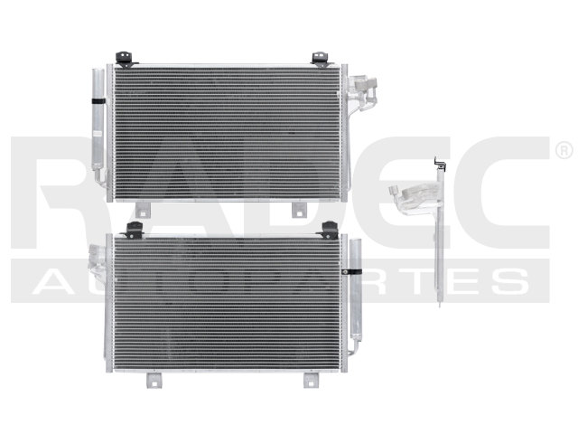 CONDENSADOR DE AIRE MZ 6 14-21 L4 2.5 LTS AUT C/SECADOR 25 13/16X15 1/8X16MM ALUM SOLD