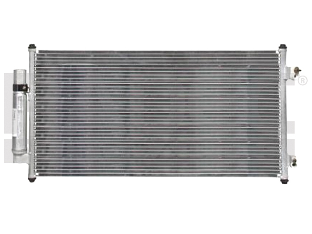 CONDENSADOR DE AIRE NS SENTRA 07-12 L4 2.0/2.5 LTS AUT/STD C/SECADOR 28 3/8X13 3/4X16MM ALUM SOLD