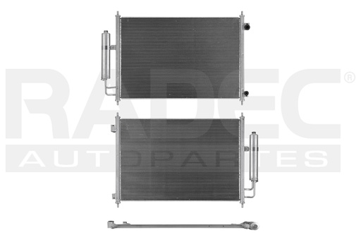 CONDENSADOR NS X-TRAIL 07-14 L4 2.5 LTS AUT/STD C/SECADOR 24 4/5X15 2/3X12MM ALUM SOLD POLAR