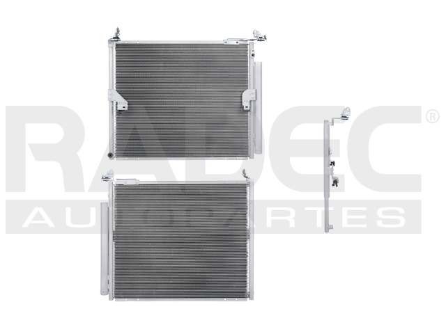 CONDENSADOR DE AIRE TY 4 RUNNER 10-20 L4 2.7/V6 4.0 LTS AUT/STD C/SECADOR 23 8/9X19 1/4X16MM ALUM SOLD POLAR