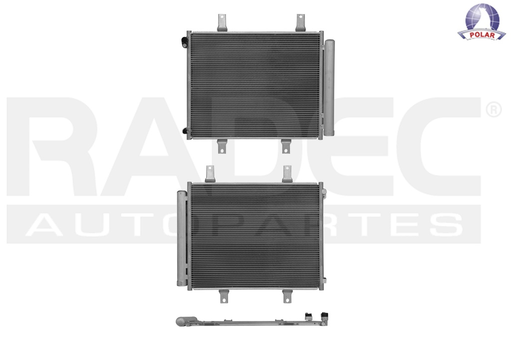 CONDENSADOR TY AVANZA 16-19 L4 1.5 LTS C/SECADOR 18 1/2X14 3/5X12MM ALUM SOLD POLAR