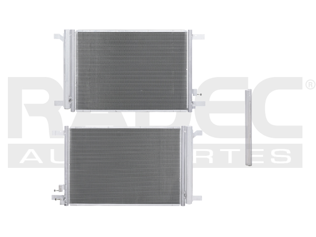 CONDENSADOR DE AIRE VW GOLF 18-20 L4 2.0 LTS AUT/STD C/SECADOR 22 2/3X15 2/7X16MM ALUM SOLD