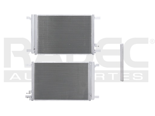 CONDENSADOR DE AIRE VW GOLF 18-20 L4 2.0 LTS AUT/STD C/SECADOR 22 2/3X15 2/7X16MM ALUM SOLD