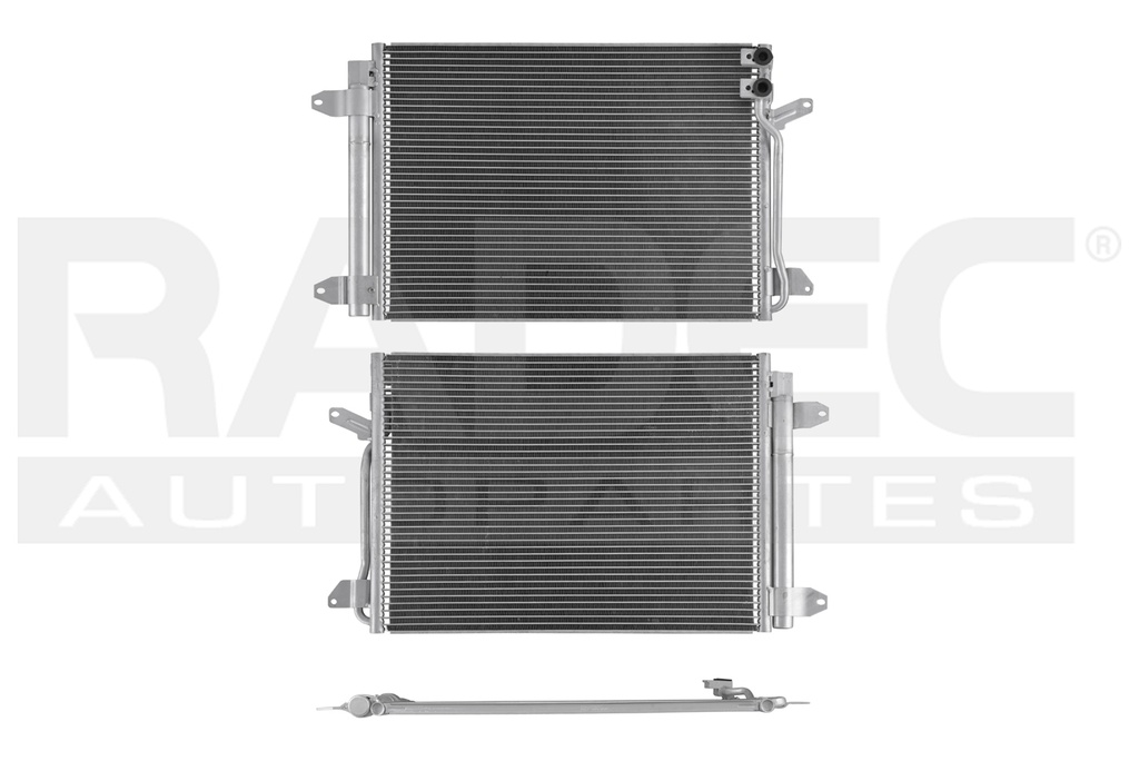 CONDENSADOR VW JETTA 11-16 L4 1.4, 1.8, 2.0/L5 2.5 LTS AUT/STD C/SECADOR 22X15 2/7X16MM ALUM SOLD POLAR