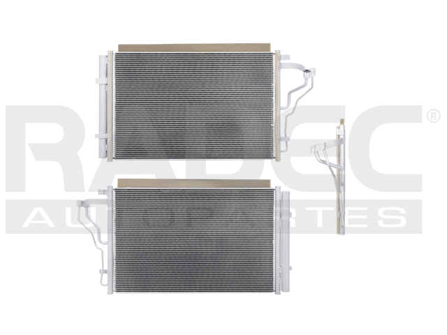 CONDENSADOR HY ELANTRA 14-16 L4 1.8, 2.0 LTS AUT/STD C/SECADOR 23 1/7X15 5/7X16MM ALUM SOLD POLAR