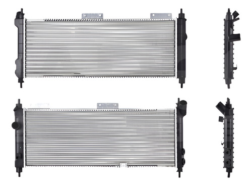 RADIADOR CV CHEVY/MONZA/PICK UP 94-12 1.4/1.6 LTS C/AA LARGO STD 26 7/9X10 1/2X34MM ALUM MEC POLAR
