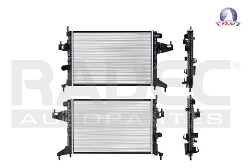 RADIADOR CV CORSA 02-10/TORNADO 00-11 L4 1.6, 1.8 LTS STD C/S AA 21 1/4X14X23MM ALUM MEC POLAR