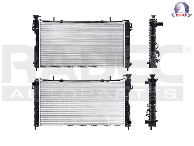RADIADOR CR CARAVAN/TOWN COUNTRY/VOYAGER/GRAND CARAVAN/DG CARAVAN/GD CARAVAN 01-04 V6 3.3/3.8 LTS AUT C/S AA 30 1/3X16 1/3X34MM ALUM MEC POLAR