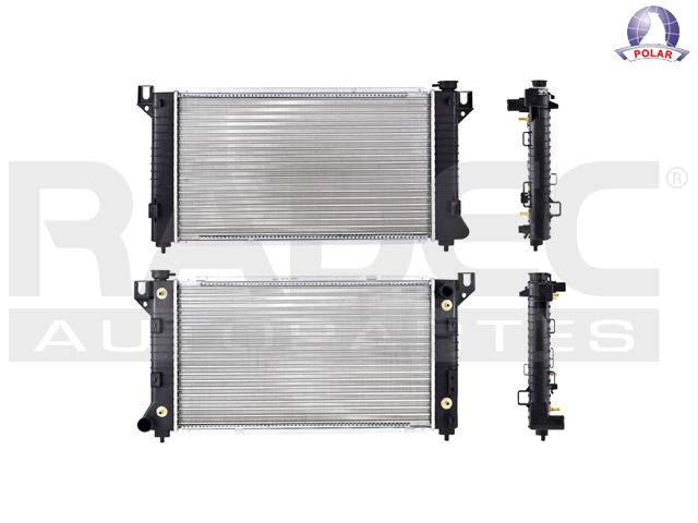 RADIADOR CR CARAVAN/TOWN COUNTRY 96-00 L4/V6 3.0 LTS C/S AA AUT TOMA CRUZADA 26X14 6/7X34MM ALUM MEC POLAR