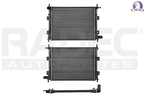 RADIADOR FD FIESTA IKON 02-07 L4 1.6 LTS C/S AA STD 19 7/8X15 3/5X34MM ALUM MEC POLAR