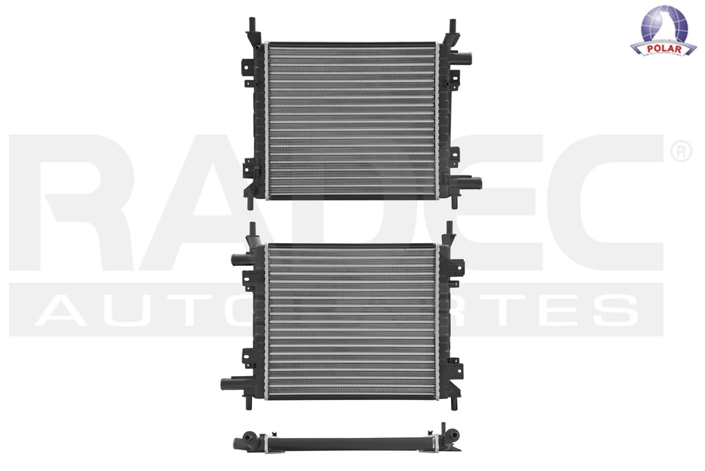 RADIADOR FD KA 99-08 L4 1.0,1.3,1.6 LTS C/S AA STD 15X14X23MM ALUM MEC POLAR