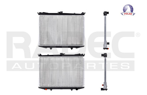RADIADOR NS D21/HARDBODY/PATHFINDER 86-04 L4/V6 2.4/3.0 LTS TOMAS LINEALES STD 17x25x23MM ALUM MEC POLAR