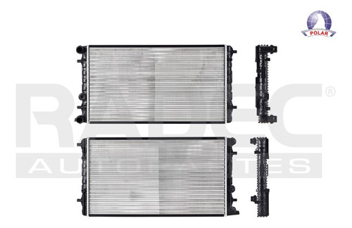 RADIADOR VW BEETLE  98-11 L4 1.8/1.9/2.0/2.5 LTS STD 25 3/5X14X34MM ALUM MEC POLAR
