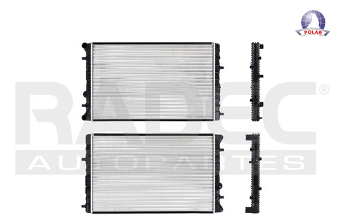 RADIADOR VW GOL 08-20/SAVEIRO 10-22 L4 1.6 LTS C/AA STD 24 4/5X16 1/3X23MM ALUM MEC POLAR