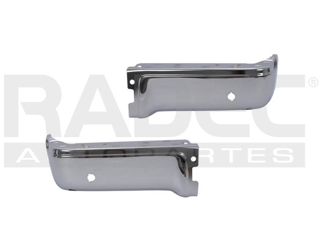 JGO ALERON DEFENSA TRASERO FD LOBO/F-150 09-14 CROMADO C/HOYO P/SENSOR DER/IZQ