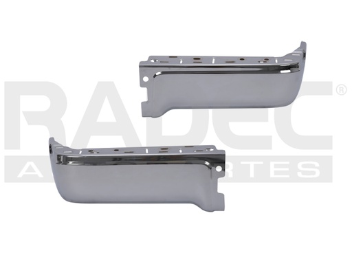 JGO ALERON DEFENSA TRASERO FD LOBO/F-150 09-14 CROMADO S/HOYO P/SENSOR DER/IZQ