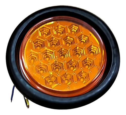 PLAFON AMBAR 4" NG 19 LEDS AMBAR H/L ESTRO