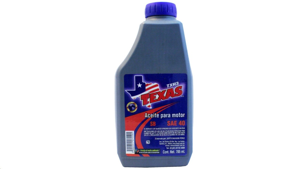 ACEITE MOTOR SAE 40 TEXAS 705 ML