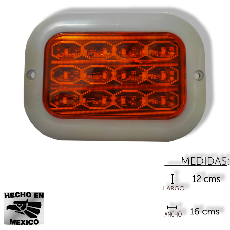PLAFON TRASERO RECTANGULAR PLASMA 18LED 