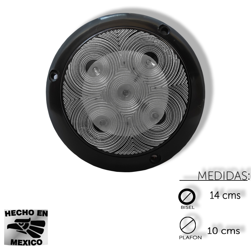 PLAFON REDONDO SOBREPONER 4 5 LED CRISTA