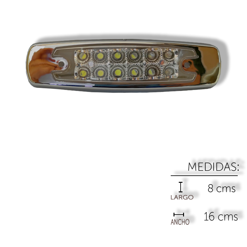PLAFON LATERAL PETERBITLT 12 LED FIJO CR