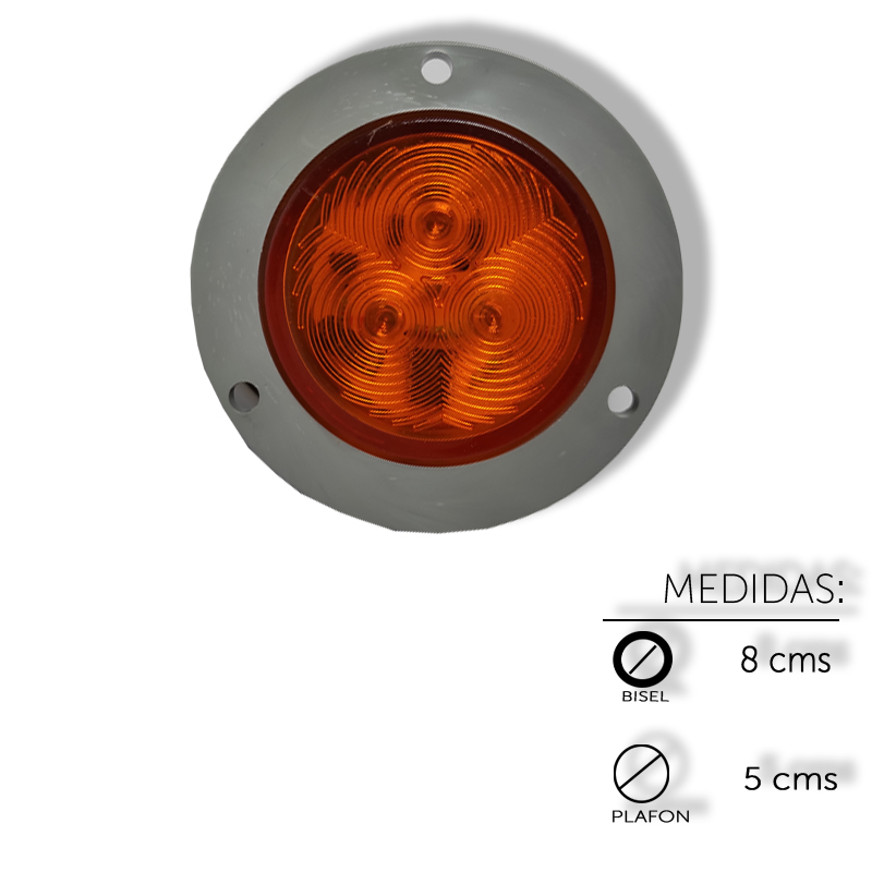 PLAFON LATERAL CHICO 2" 3 LED C/ESTROBO 