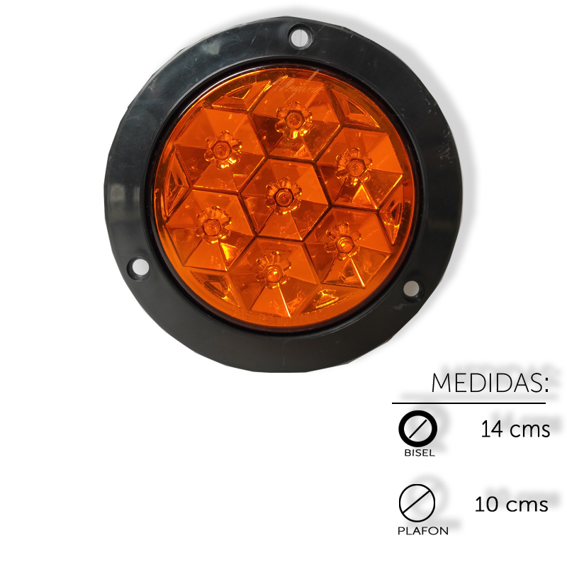 [ALEM440SA] PLAFON REDONDO 4" 7 LEDS PANAL AMARILLO 