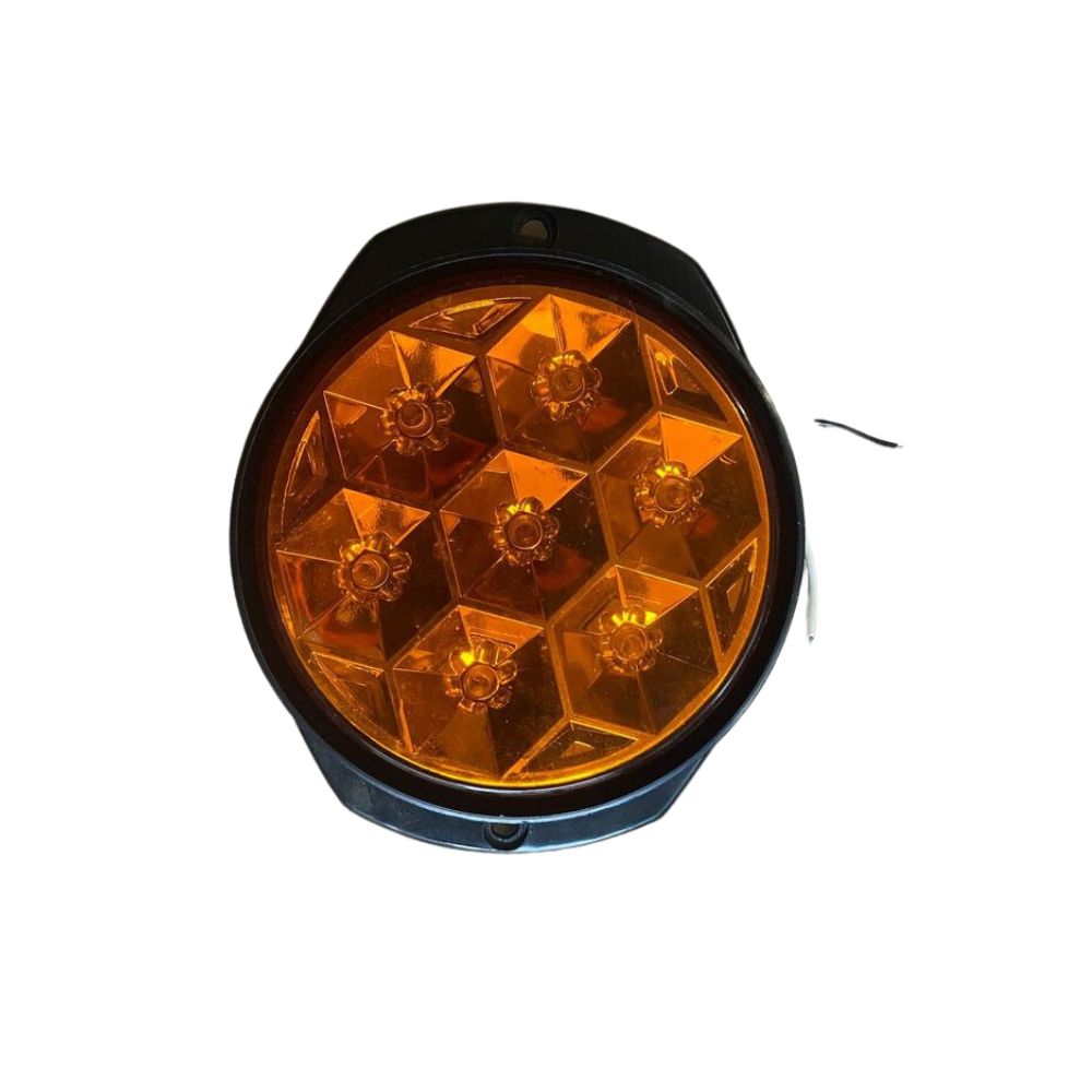 [ALEM448FA] PLAFON REDONDO 4" 7 LEDS PANAL AMBAR FIJ