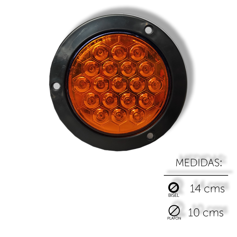 [ALEM453MA] PLAFON REDONDO 4" 19 LED C/MOVIM AMARILL