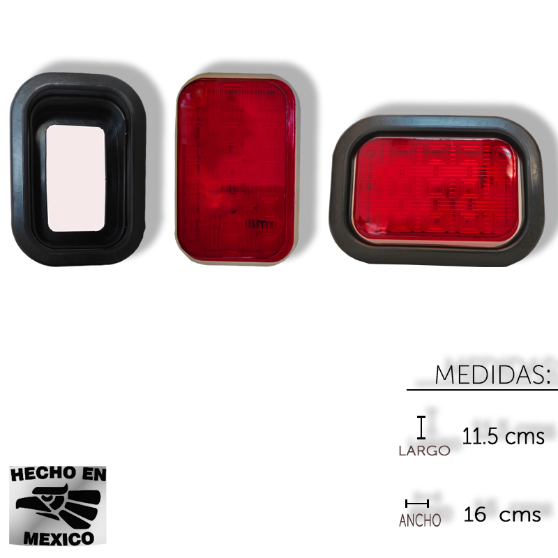 PLAFON TRASERO CUADRADA 15 LED C/MOVIMIE