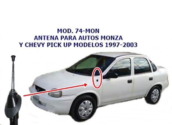 ANTENA AUTO CV CHEVY / MONZA/ CV CHEVY P