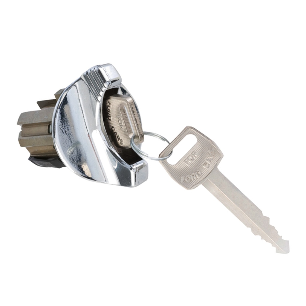 CILINDRO DE ENCENDIDO FD PICK UP/F-150/F-250 92-96/EXPLORER 91-94/RANGER 89-95/AEROSTAR 93-95  METAL CROMADO 12VCC CUB    