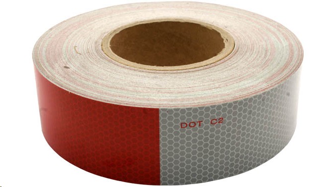 CINTA REFLEJANTE ROJO/BLANCO X METRO