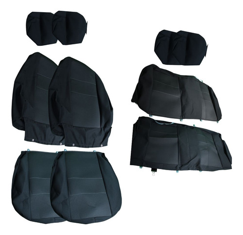 CUBRE ASIENTOS JETTA A4 2000-2009 NEGRO TRASERO CORRIDO