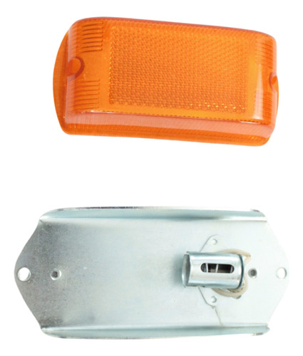 PLAFON BLINDADO CON REFLEJANTE 5.3X2.3 AMBAR