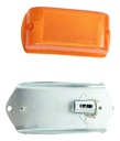 PLAFON BLINDADO CON REFLEJANTE 5.3X2.3 AMBAR