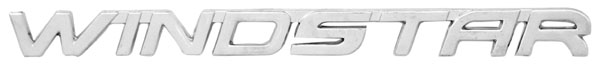 EMBLEMA LETRERO WINDSTAR CROMO