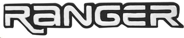 EMBLEMA LETRERO RANGER CROMO