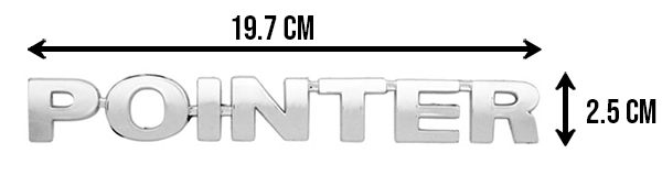 EMBLEMA LETRERO VW POINTER CROMO