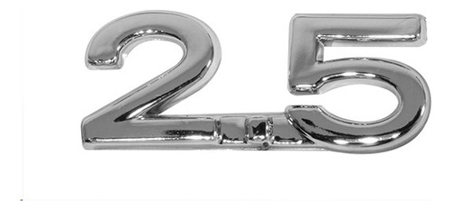 EMBLEMA LETRERO 2.5 CROMO